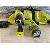 Image 2 : Ryobi Cordless 1/2' Drill Flashlight And Bag  And 2 Handles Works