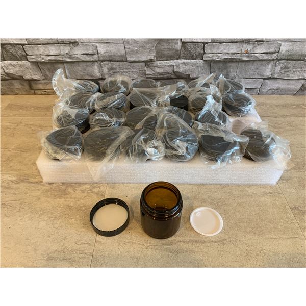 Lot of 24 Glass Storage Jars With Lids 2 1/2 x 2 1/4