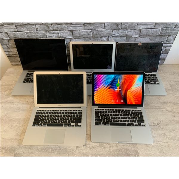 Lot of 5 Apple Laptops / Macbook Air / Macbook Pro - Untested / For Parts