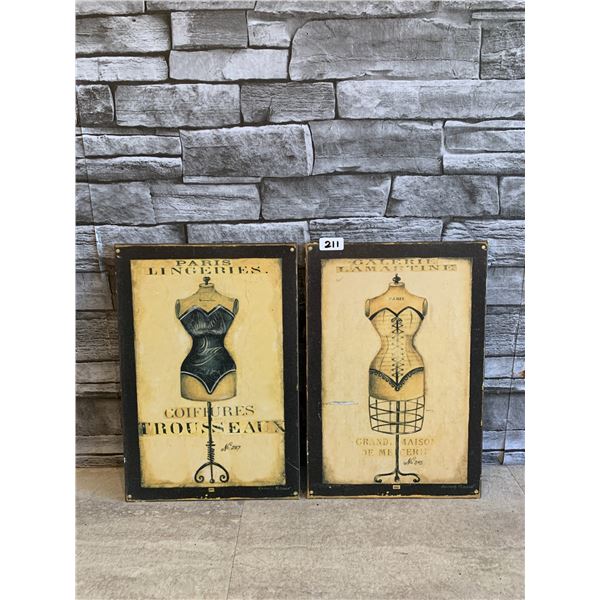 Lot of 2 Metal Signs