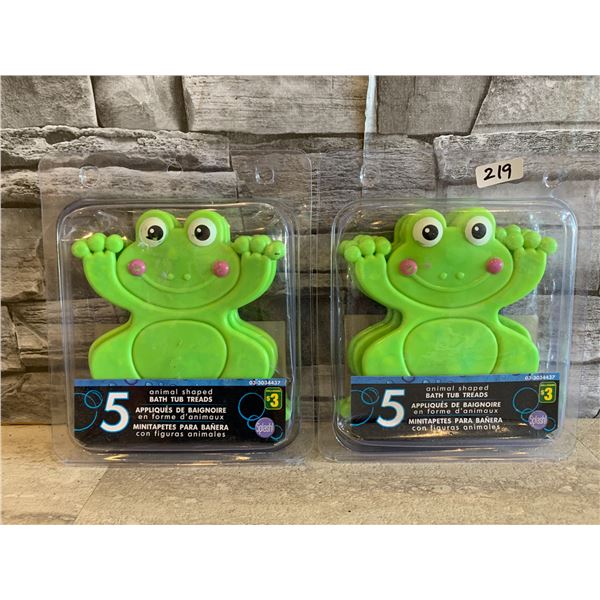 Lot of 2 Animal Shaped Bath Tub Treads 5 Per Pack