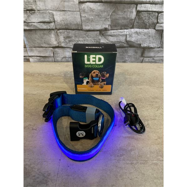 Masbrill Led Dog Collar - Medium Blue