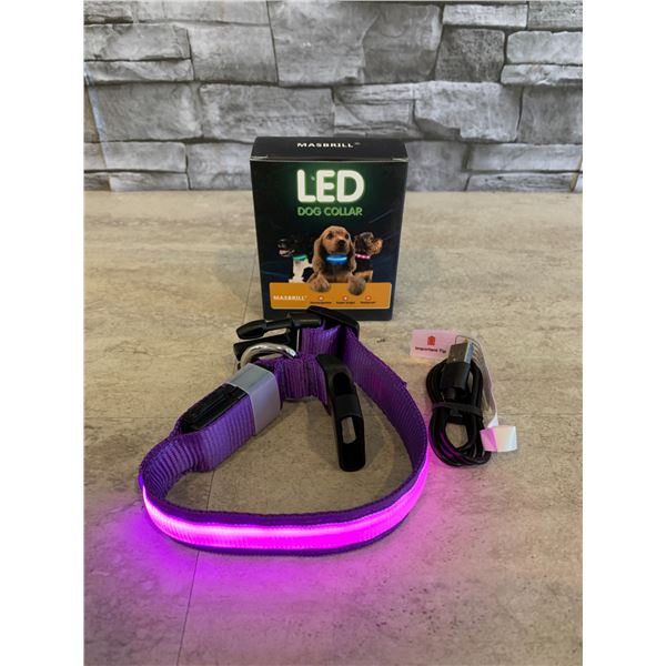Masbrill Led Dog Collar - Small Purple