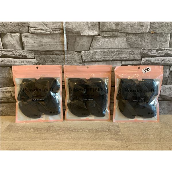 Lot of 3 High Quality Makeup Powder Puff Packs of 5