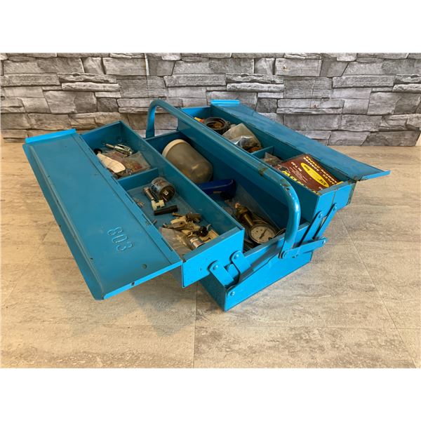 Hazet Blue Toolbox With Miscellaneous Tools