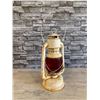 Image 5 : Antique City of Vancover Gas Lantern White with Red Glass