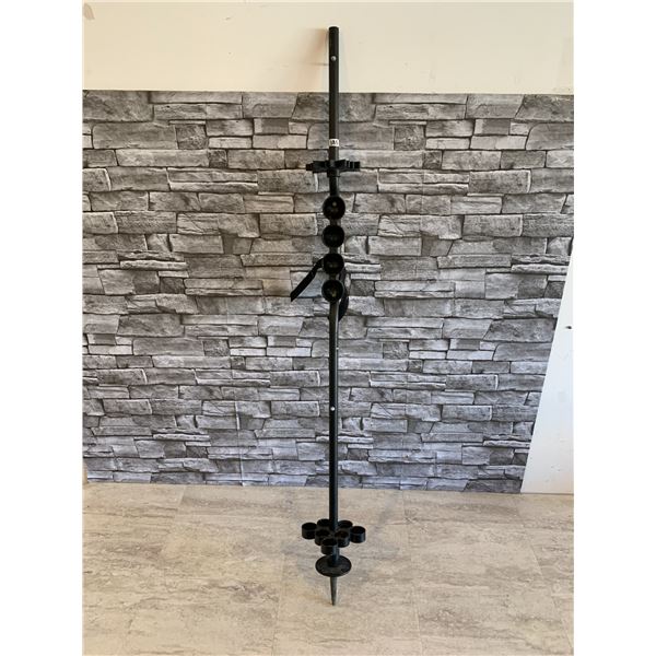 Golf Club Carry Pole for 7 Clubs and 4 Balls