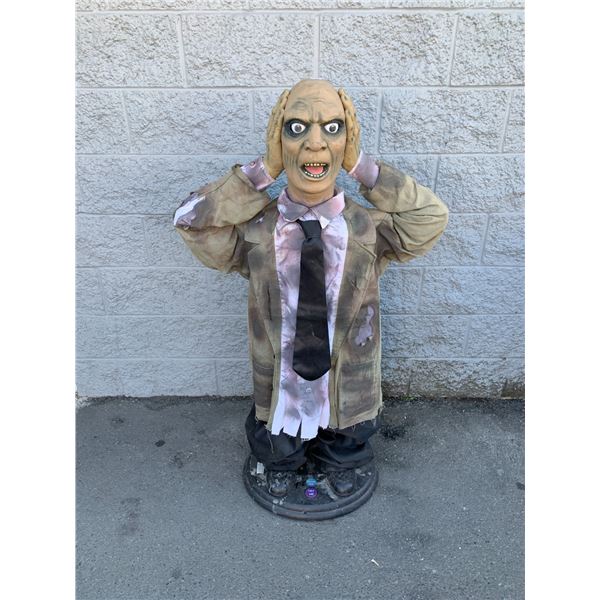 Halloween Décor Man Ripping Head Off Electric - Missing Cord - Works Great