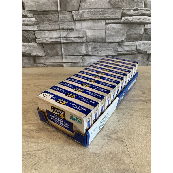 12 Pack of Clover Leaf Hardwood Smoked Oysters