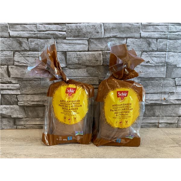 Lot of 2 Loafs - Schar Gluten Free Artisan Baker Multigran Bread