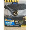 Image 2 : Heavy Duty Bionic Steel Garden Hose Stainless Steel Bonus Spray Nozzle Included