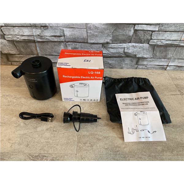 LQ-168 Rechargeable Electric Air Pump With Attachments