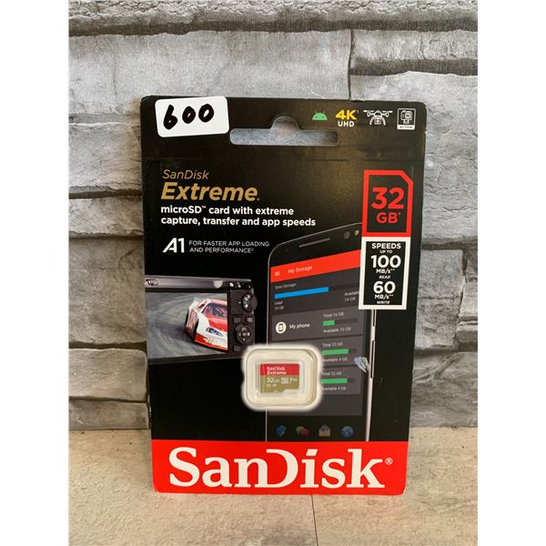 SanDisk Extreme MicroSD Card With Extreme Capture 32GB