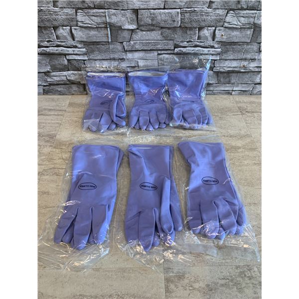 6 Pairs XL Rubber Cleaning Gloves