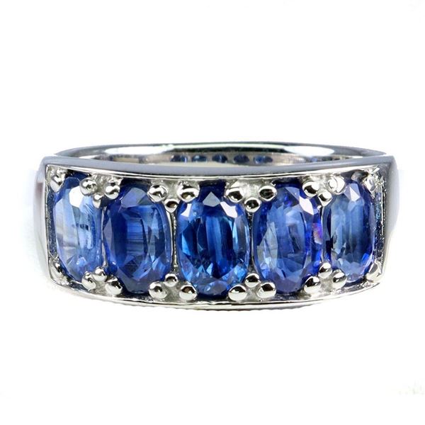 Natural Oval Blue  Kyanite Ring