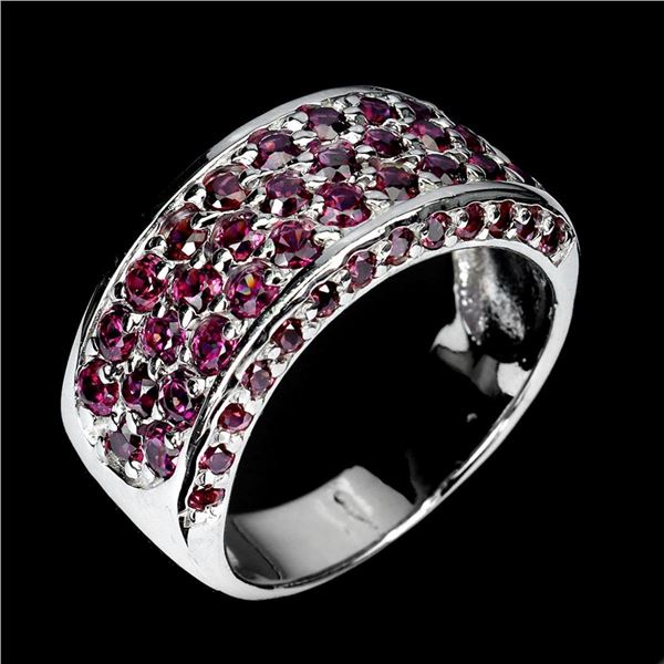 Natural  Rhodolite Garnet Ring
