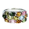 Image 1 : Natural Multi Color Brazil Tourmaline Ring
