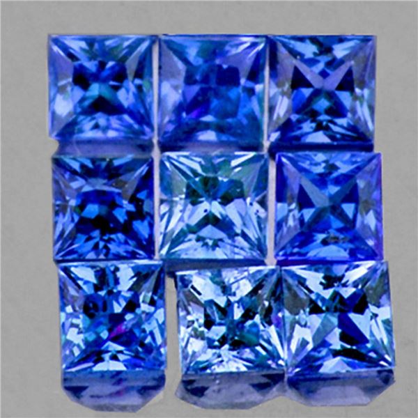 Natural Ceylon Blue Sapphire 9 Pcs [Flawless-VVS]