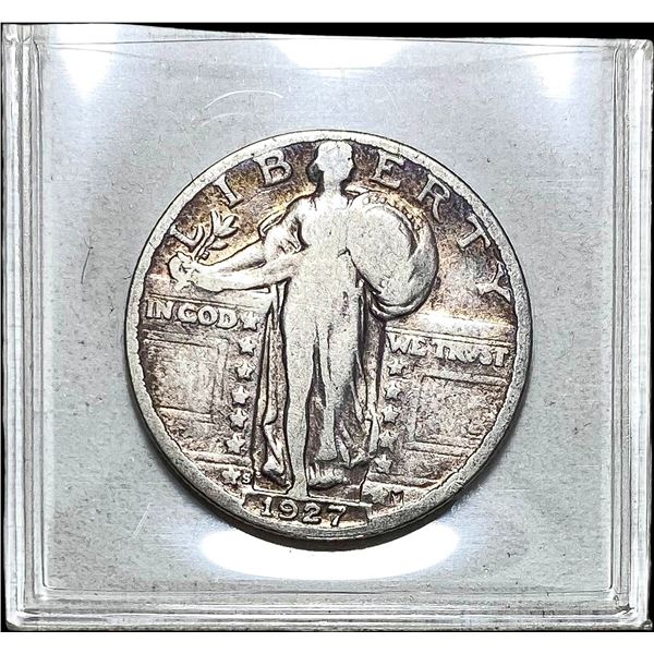 1927-S Silver Standing Liberty Quarter  LIGHTLY CIRCULATED