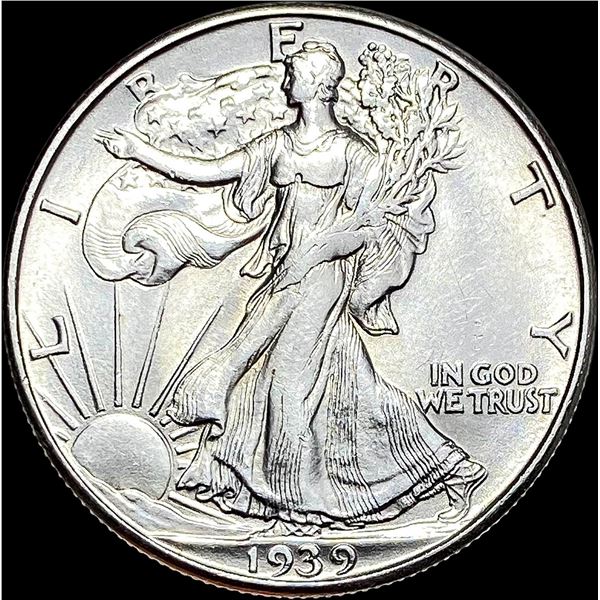 1939-D Silver Half Dollar Walking Liberty  UNCIRCULATED