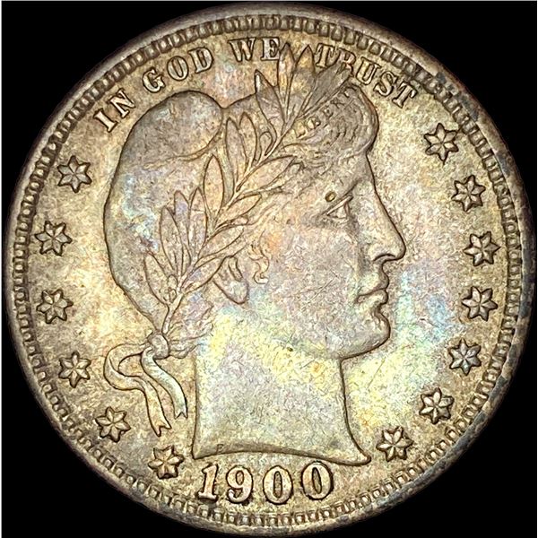 1900 Silver Barber Quarter CLOSELY  UNCIRCULATED