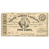 Image 1 : 1863 5C State of North Carolina Obsolete Currency