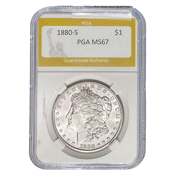 1880-S Morgan Silver Dollar PGA MS67