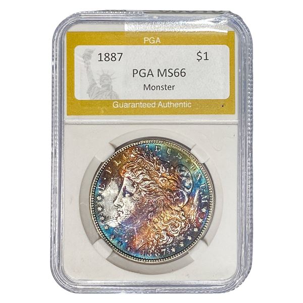 1887 Morgan Silver Dollar PGA MS66 Monster