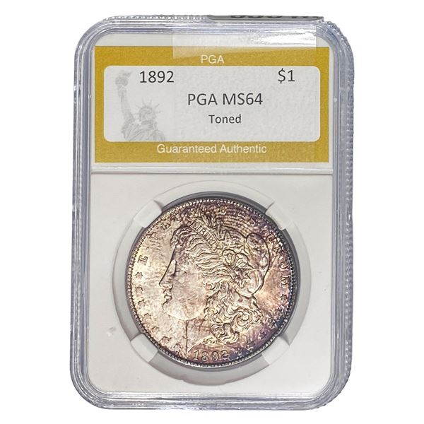 1892 Morgan Silver Dollar PGA MS64