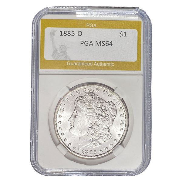 1885-O Morgan Silver Dollar PGA MS64