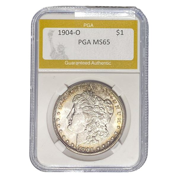 1904-O Morgan Silver Dollar PGA MS65