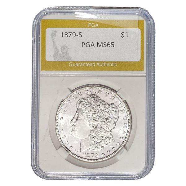 1879-S Morgan Silver Dollar PGA MS65