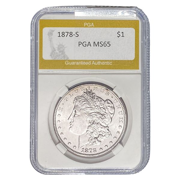 1878-S Morgan Silver Dollar PGA MS65