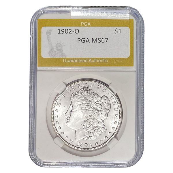 1902-O Morgan Silver Dollar PGA MS67