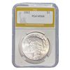 Image 1 : 1922 Silver Peace Dollar PGA MS66