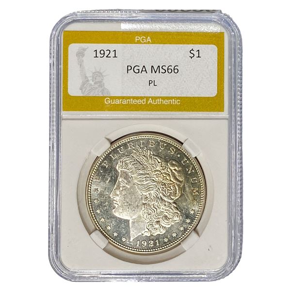 1921 Morgan Silver Dollar PGA MS66 PL