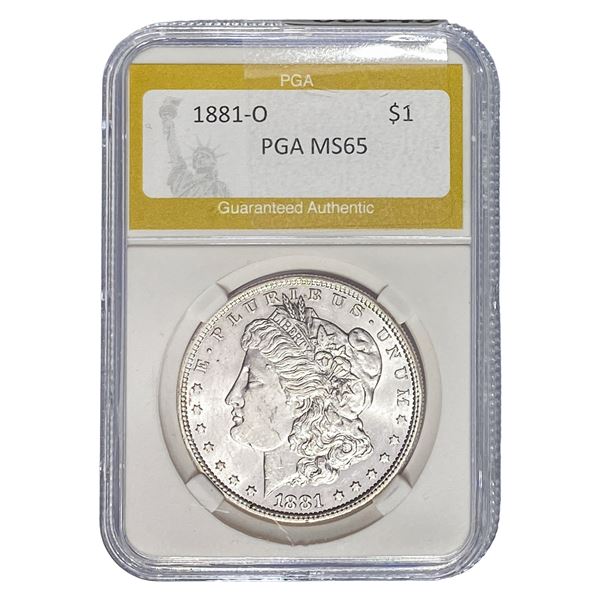 1881-O Morgan Silver Dollar PGA MS65