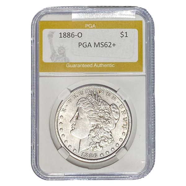 1886-O Morgan Silver Dollar PGA MS62+