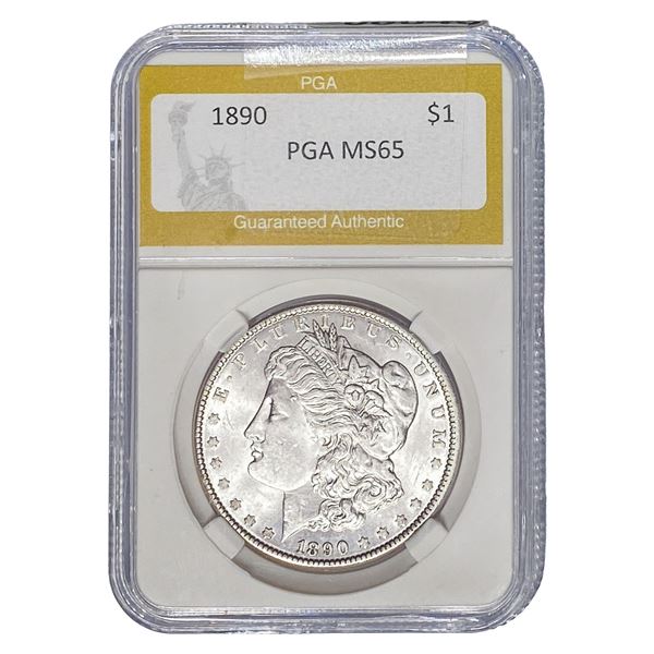 1890 Morgan Silver Dollar PGA MS65