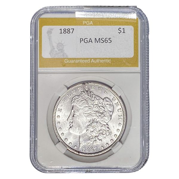 1887 Morgan Silver Dollar PGA MS65