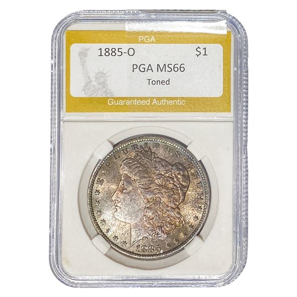 1885-O Morgan Silver Dollar PGA MS66