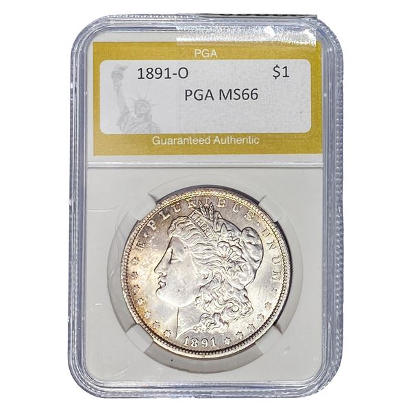 1891-O Morgan Silver Dollar PGA MS66