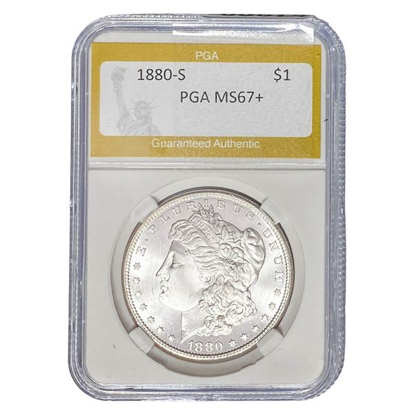 1880-S Morgan Silver Dollar PGA MS67+