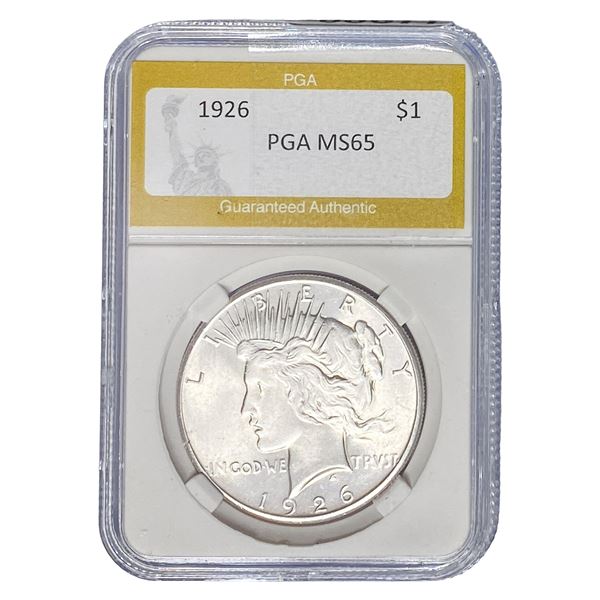 1926 Silver Peace Dollar PGA MS65
