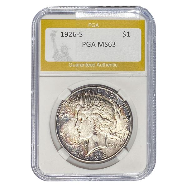 1926-S Morgan Silver Dollar PGA MS63