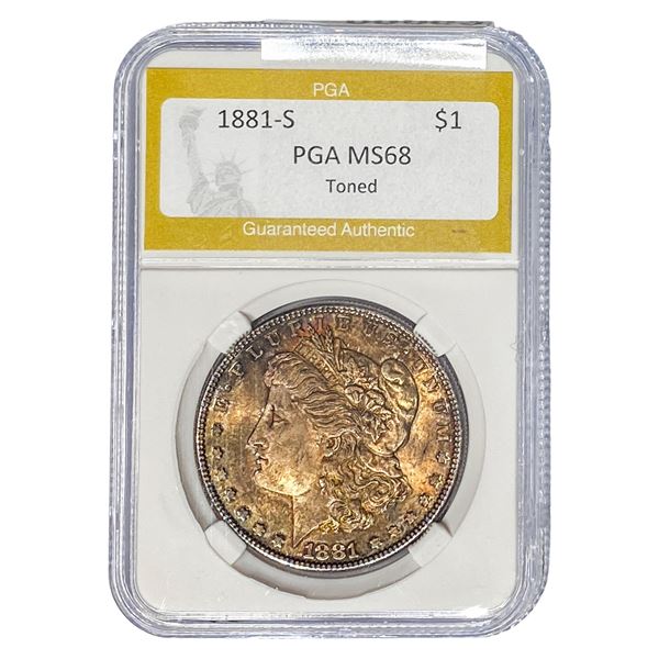 1881-S Morgan Silver Dollar PGA MS68