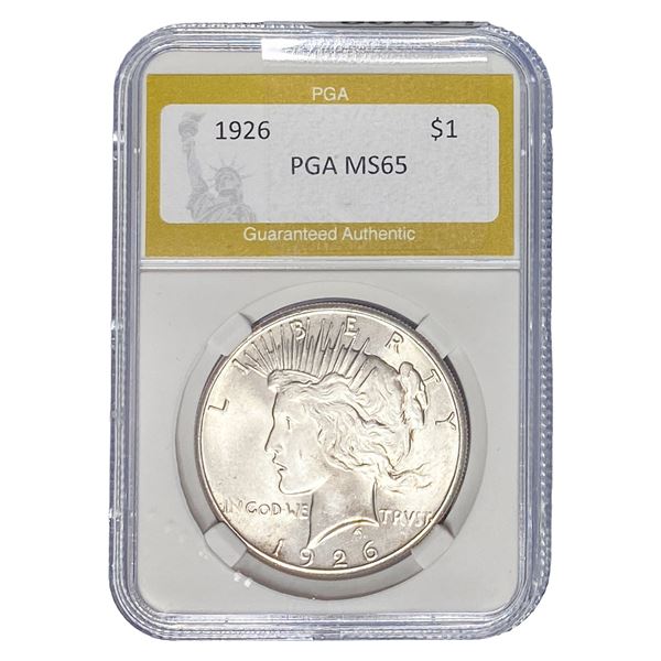 1926 Silver Peace Dollar PGA MS65