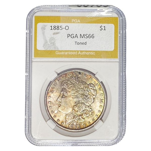 1885-O Morgan Silver Dollar PGA MS66
