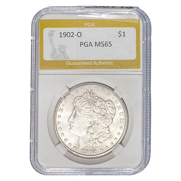 1902-O Morgan Silver Dollar PGA MS65