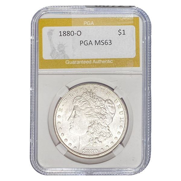 1880-O Morgan Silver Dollar PGA MS63